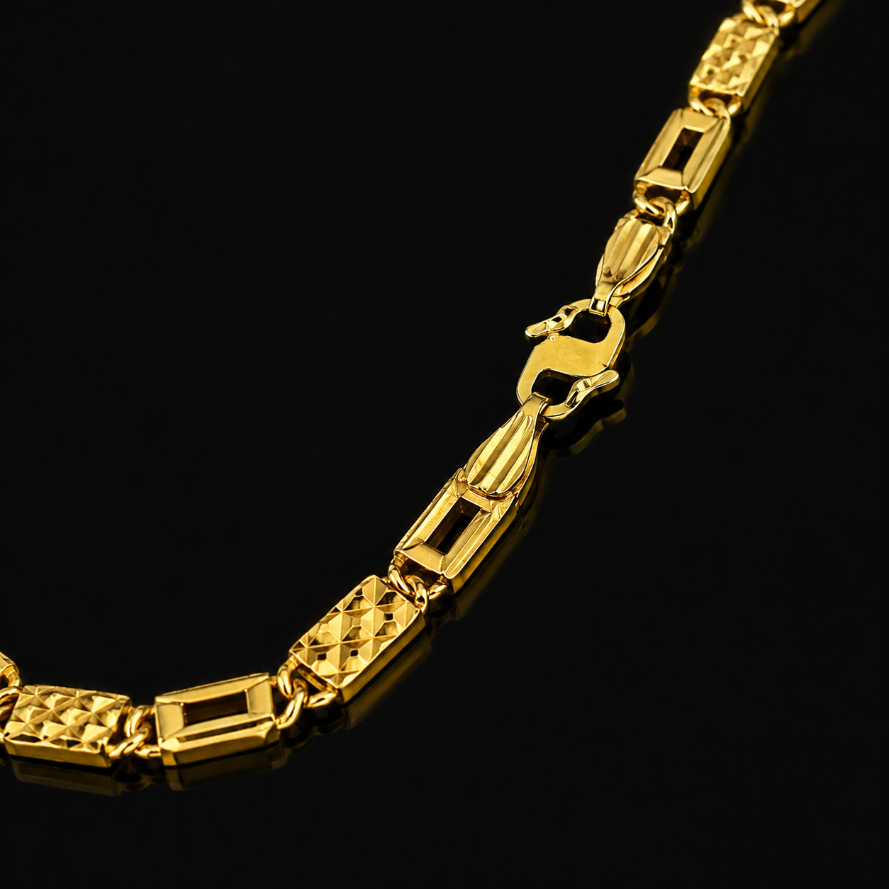 Designer Nawabi Chain | Premium Gold Plated Layering Link for Men