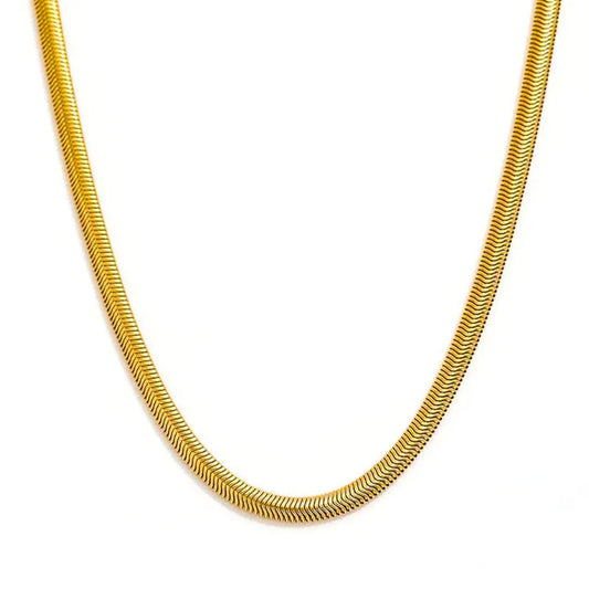 Unique Jewels 3D Snake Chain 22k Gold Plated PVD 100% Waterproof &Anti-Tarnish.