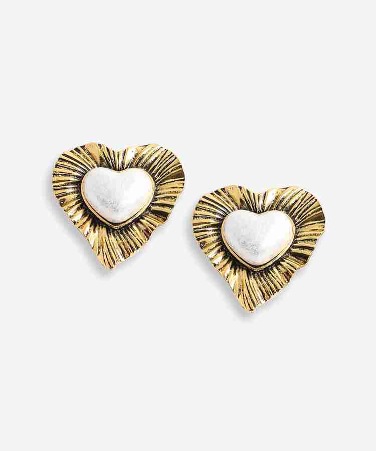 Contemporary Pearl Stud Earrings