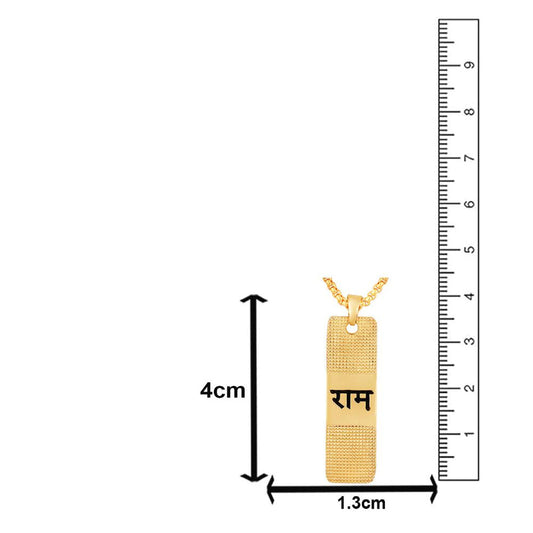 22K Gold Plated Ram Pendant with Chain