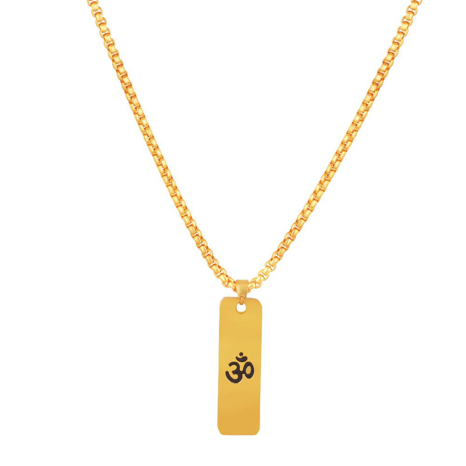 22K Gold Plated Ram Pendant with Chain