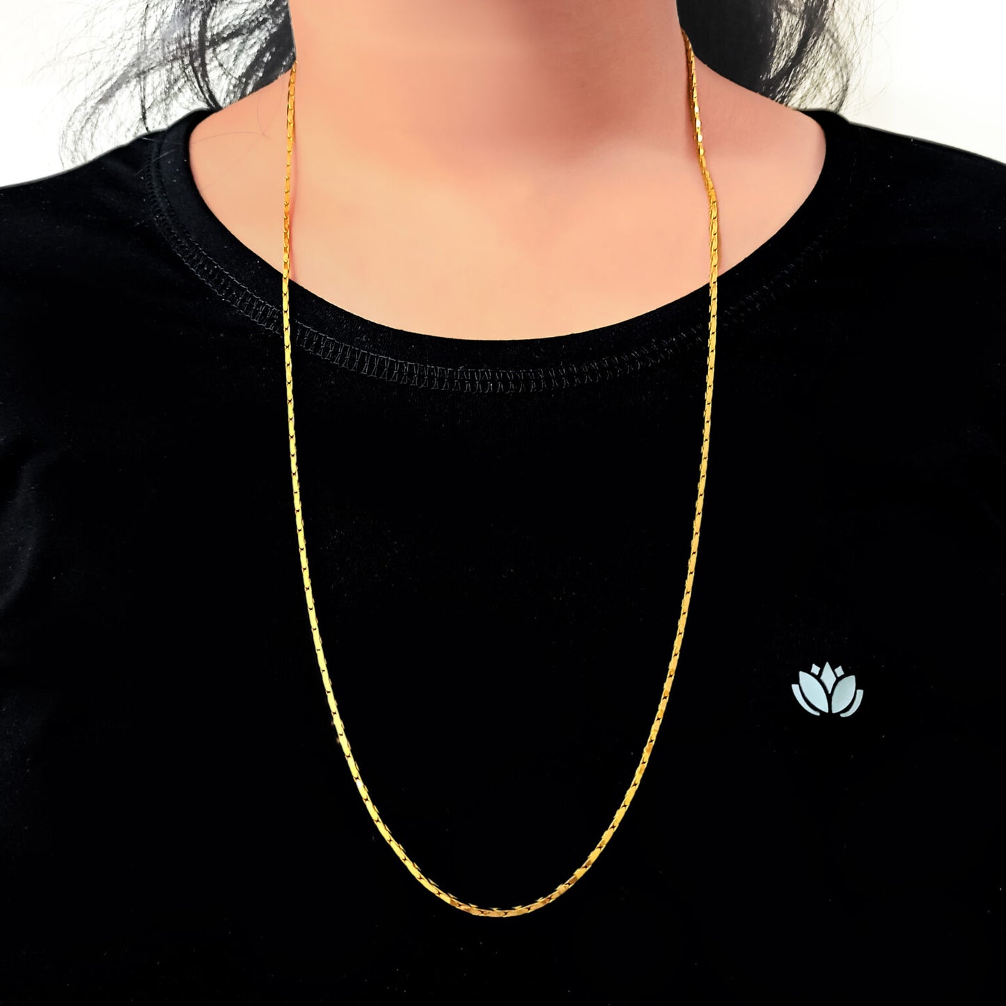 Thin Minimal Golden Chain with 22k Plating