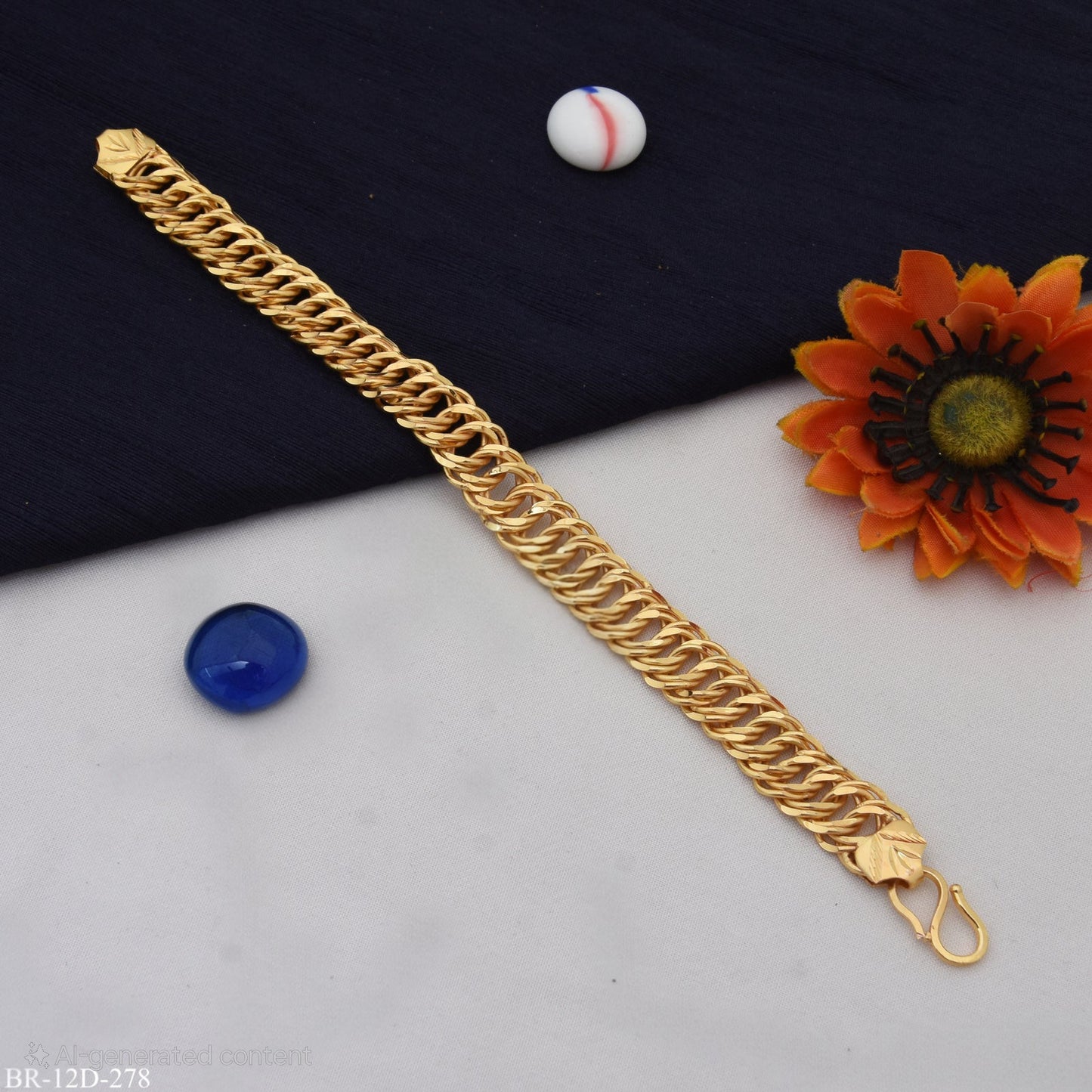 Chain Bracelet with 22k Plating