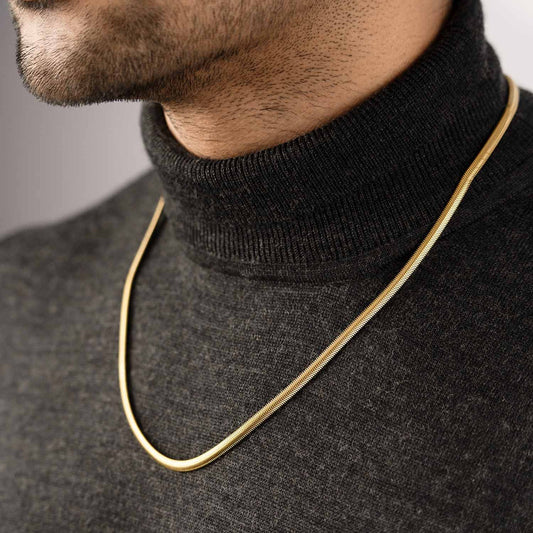 Men’s 22K Gold Plated Snake Chain.
