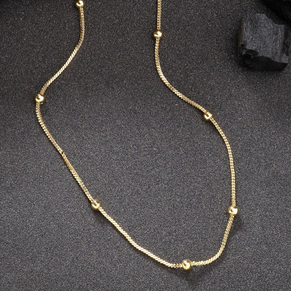 Women Minimal Gold Chain S-Hook Closure Daily Wear