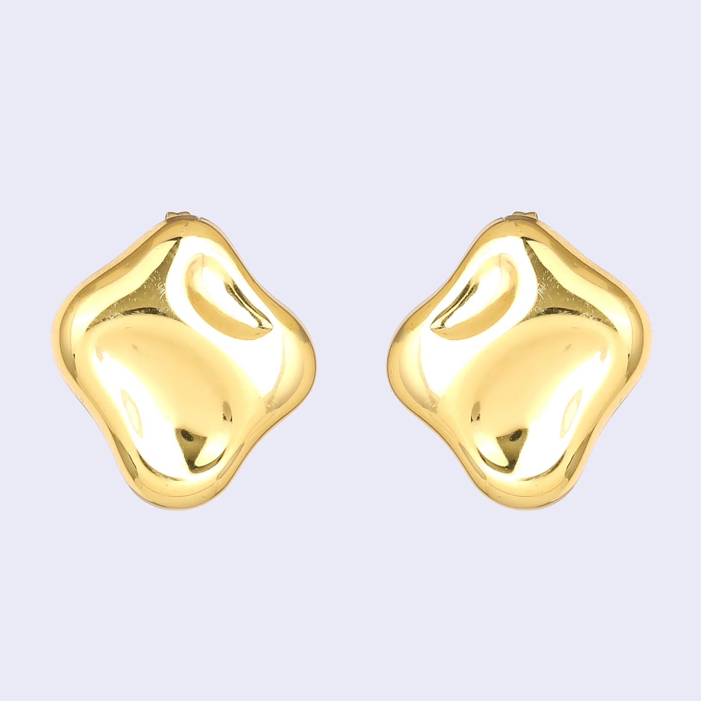Modern Gold-Plated Demi Fine Stud Earrings for Women