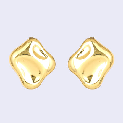 Modern Gold-Plated Demi Fine Stud Earrings for Women