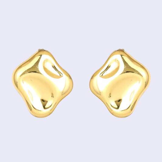 Modern Gold-Plated Demi Fine Stud Earrings for Women