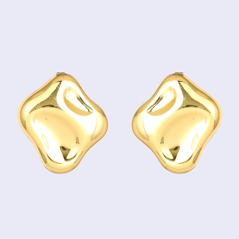 Modern Gold-Plated Demi Fine Stud Earrings for Women