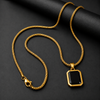 Obsidian Edge Pendant for Men – 22K Gold Plated, Anti-Tarnish