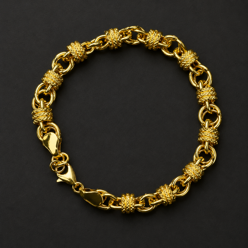 Limited Edition Chain Bracelet for Men – 22K Gold Plated, Anti-Tarnish Daily Wear