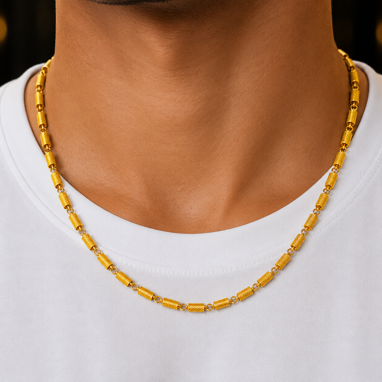 Rolling Chain Handcrafted for Men – 22K Gold Plated, Anti-Tarnish Daily Wear