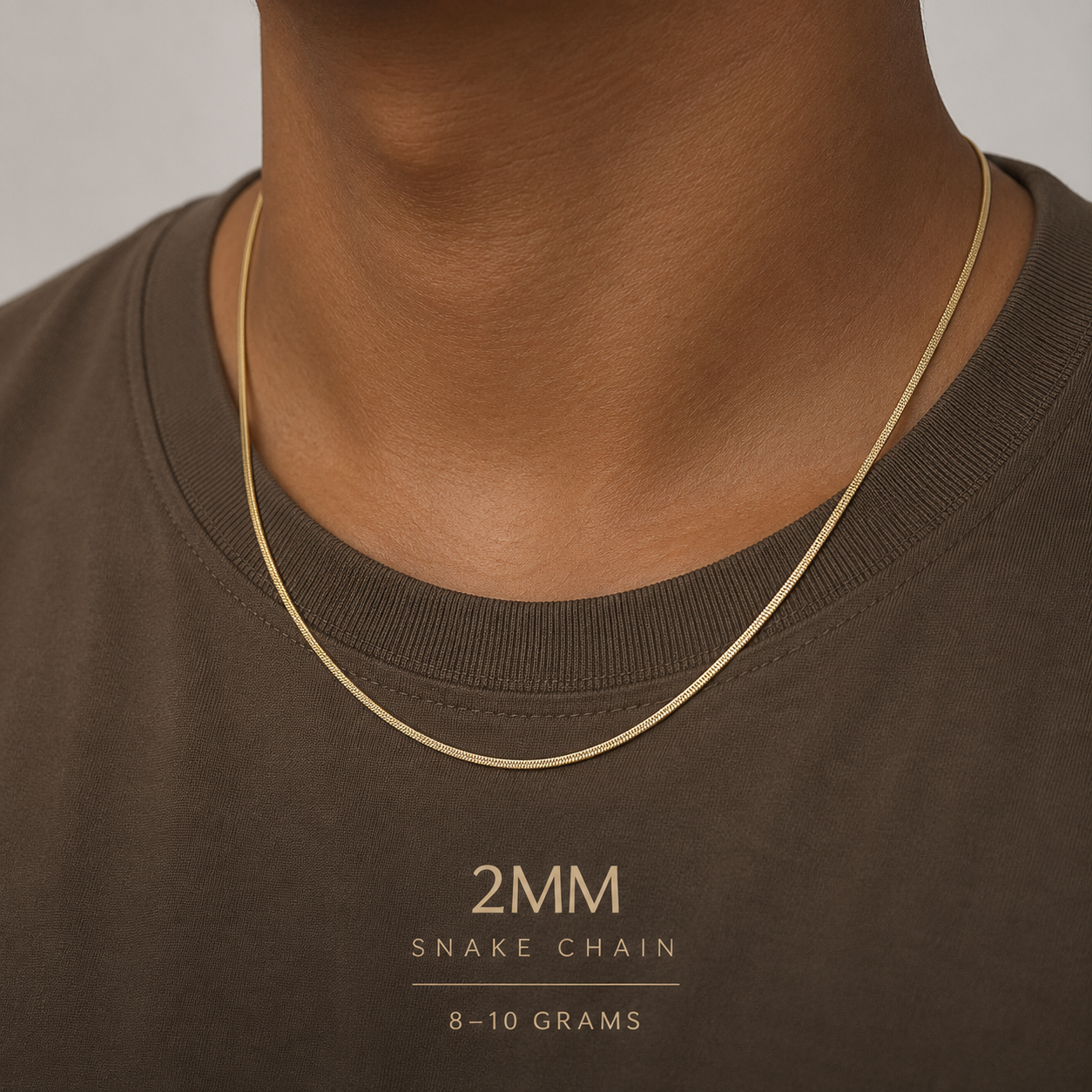 Classic Snake Chain for Men – 22K Gold Plated, Anti-Tarnish & Daily Wear