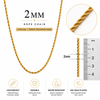 Signature Rope Chain for Men – 22K Gold Plated, Anti-Tarnish & Daily Wear