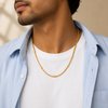 Molded Pattern Gold Chain for Men – 22K Gold Plated, Anti-Tarnish & Daily Wear
