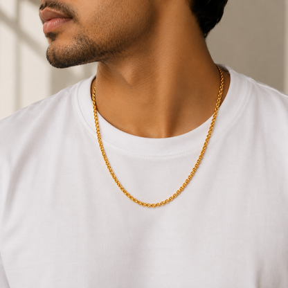 Statement Gold Chain 22K Gold Plated Bold Men Necklace UniqueJewels India