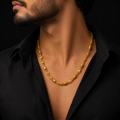Handcrafted Chain: 22K Gold PVD (Water-Resistant)