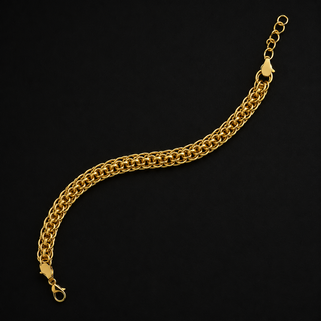 22K Gold Designer Bracelet Close Up Men UniqueJewels.in