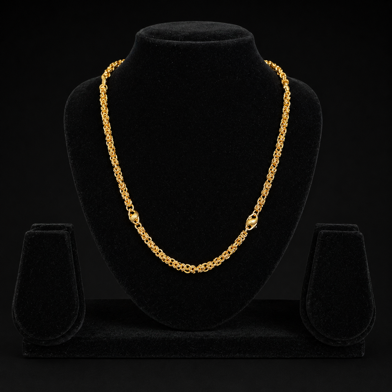 Handcrafted Chain: 22K Gold PVD (Water-Resistant)