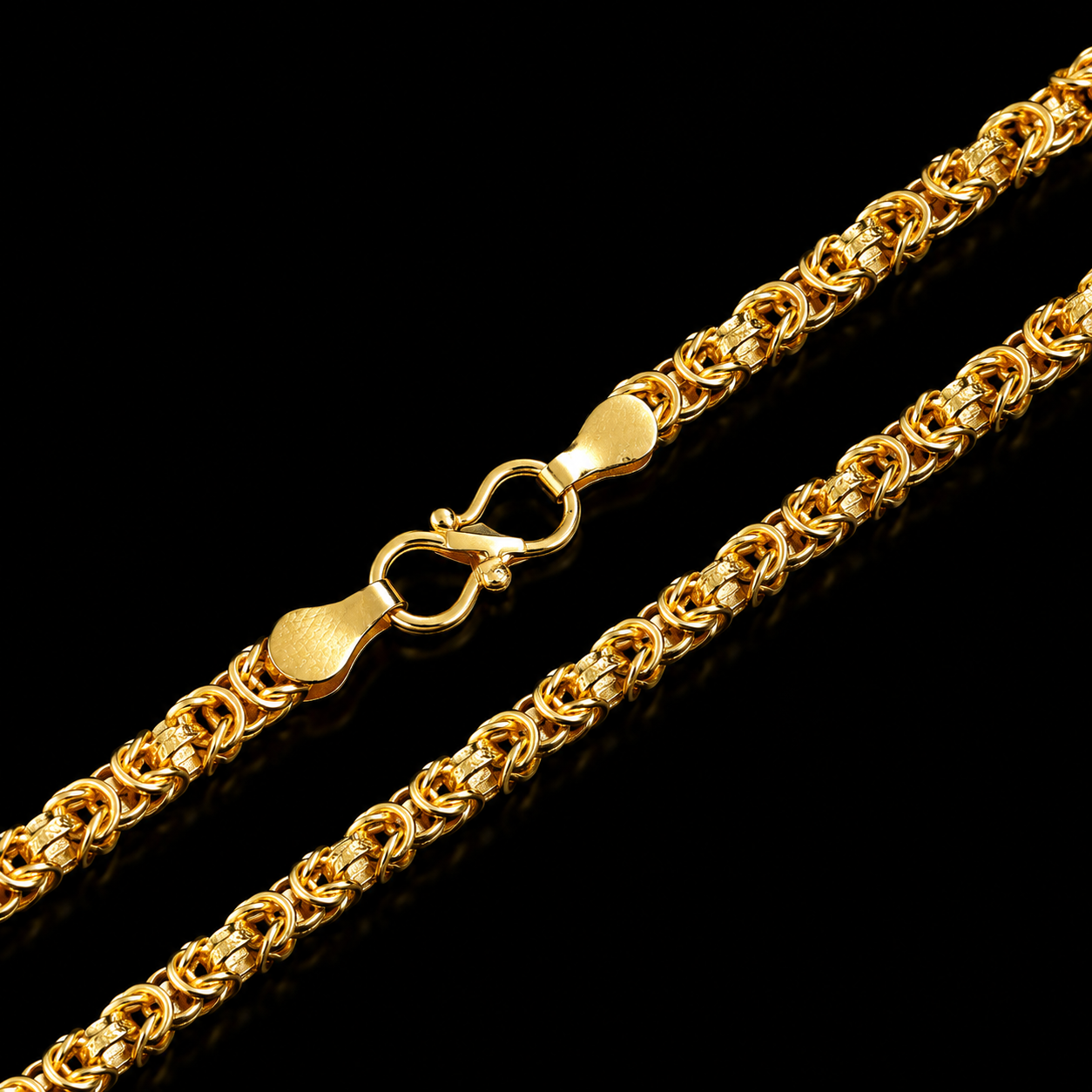 Handcrafted Chain: 22K Gold PVD (Water-Resistant)