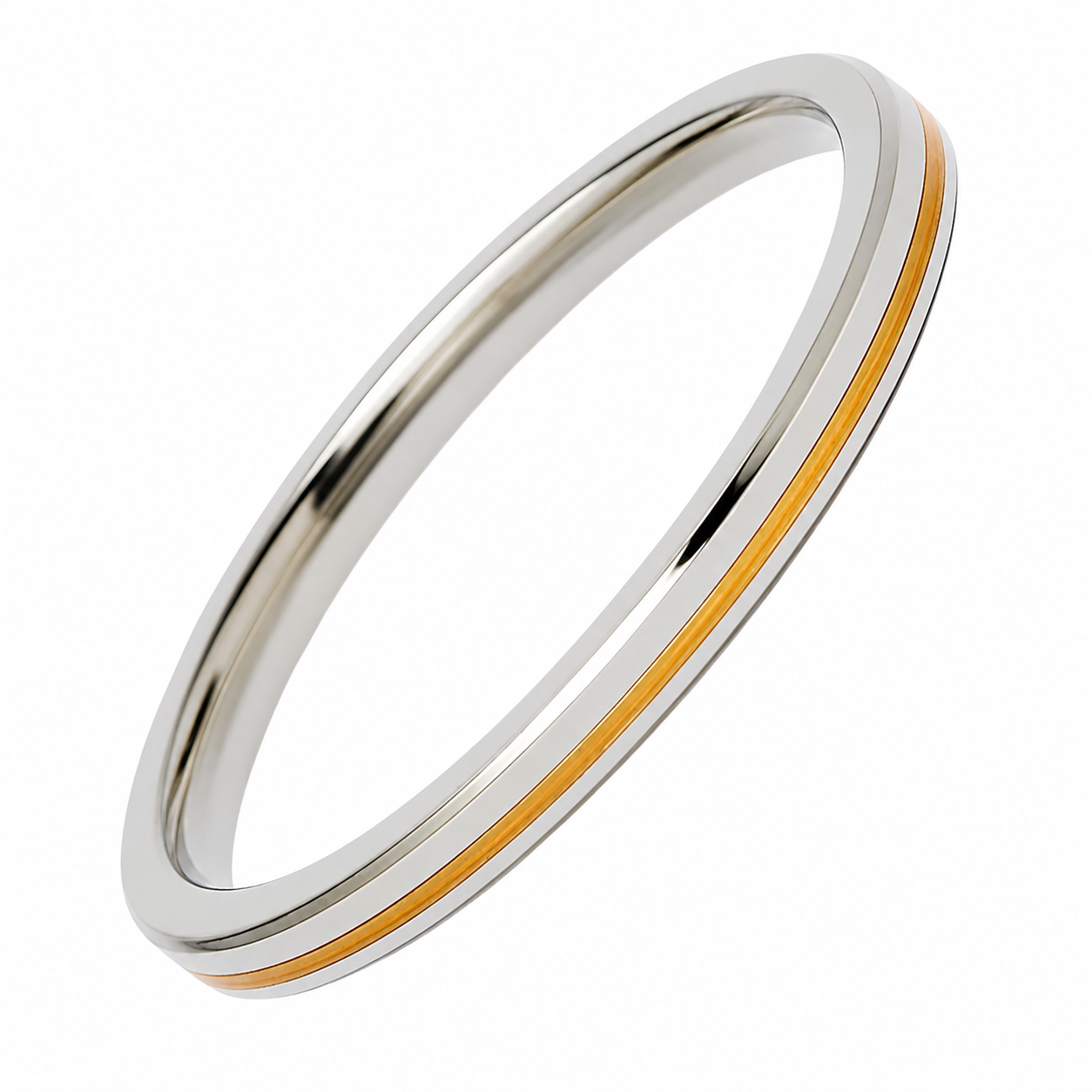 The Modern Brass-Line Steel Kada