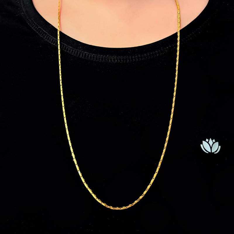 Thin Minimal Golden Chain with 22k Plating