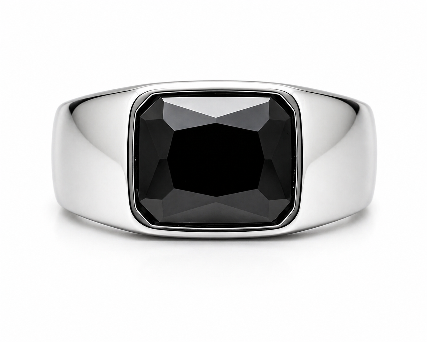 Oxidised Black Rhodium Band