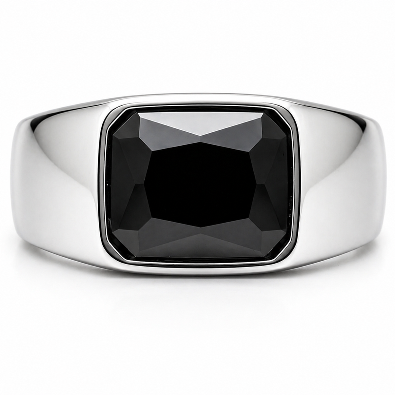 Oxidised Black Rhodium Band