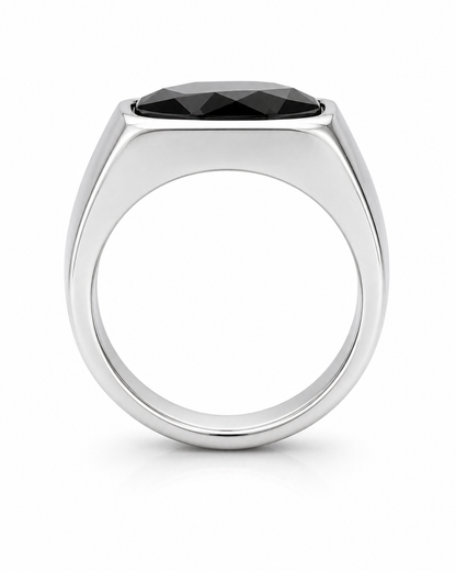 Oxidised Black Rhodium Band