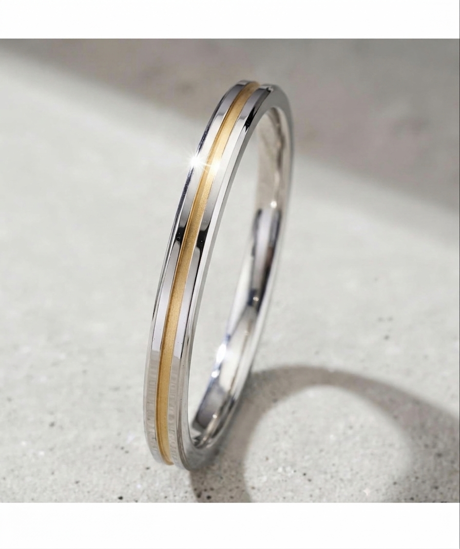 The Modern Brass-Line Steel Kada