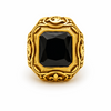Ornate Gold & Black Onyx Signet Ring