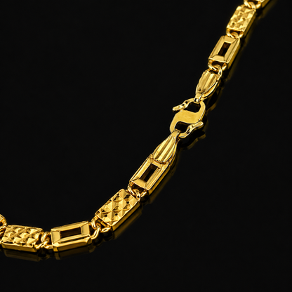 Designer Nawabi Chain | Premium Gold Plated Layering Link for Men