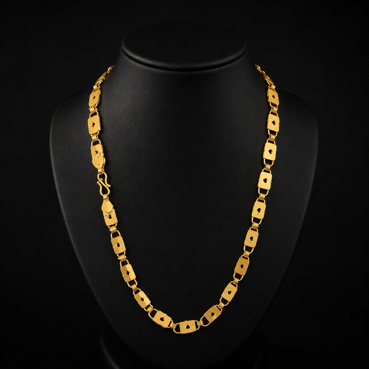 Nawabi Biscuit Chain Gold Plated Men Daily Wear UniqueJewels