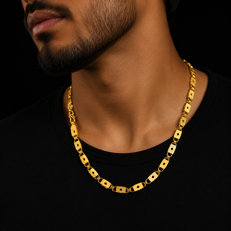Navabi Handcrafted Chain 22K Gold PVD (Water-Resistant) Daily Wear