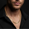 3D Snake Chain: 22K Gold PVD (Water-Resistant)