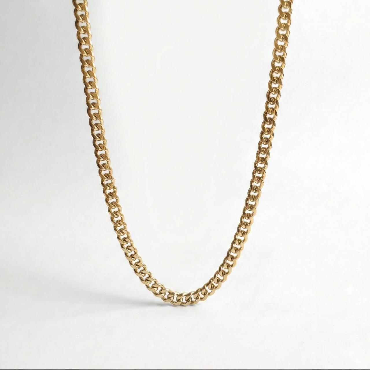Cuban Link Chain 22K Gold PVD Waterproof Daily Wear Men UniqueJewels
