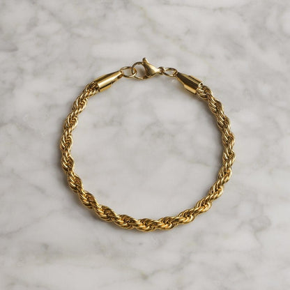 Rope Chain in 3 Sizes – 22K Gold Plated (2,3 & 4mm).