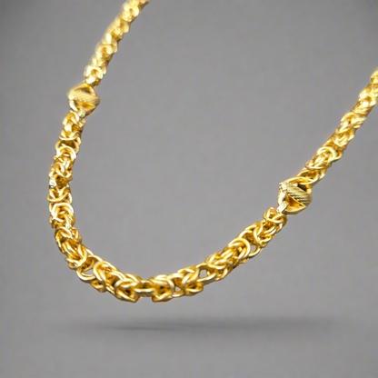 Designer handcrafted chain-22k Gold Plated.