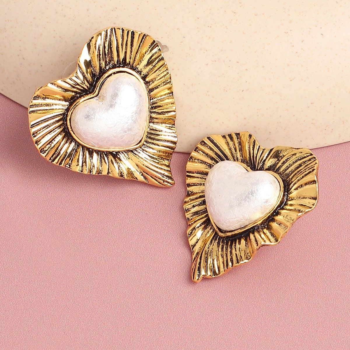 Contemporary Pearl Stud Earrings