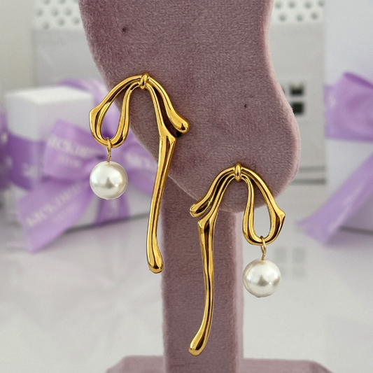 Coquette earrings 18k Gold palted