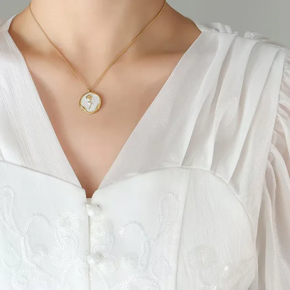 Belle Rose Necklace Gold Plated, Waterproof and Anti-Tarnish.