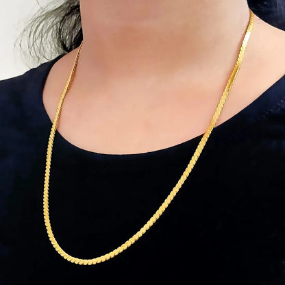 Women's Designer Minimal 18k Gold Plated Chain