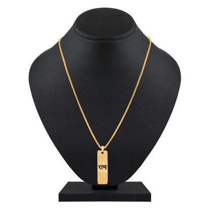 22K Gold Plated OM Pendant with Chain