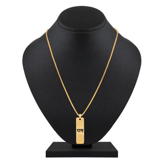 22K Gold Plated OM Pendant with Chain