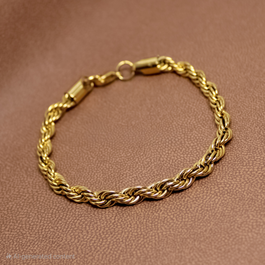 Rope Chain in 3 Sizes – 22K Gold Plated (2,3 & 4mm).