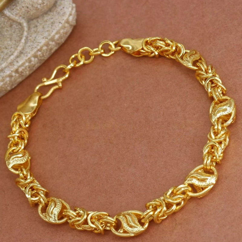 Nawabi Style Designer Bracelet for Men – 22K Gold Plated, Anti-Tarnish Daily Wear