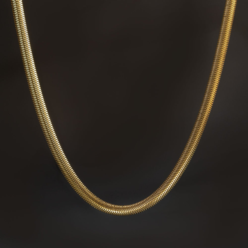 Men’s 18K Gold Plated Snake Chain.