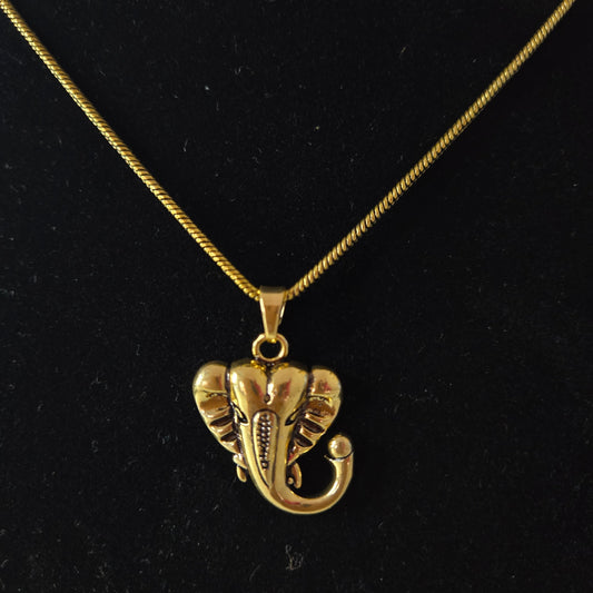 🙏 Ganpati Ji Pendant with Chain – 18K Gold Plated
