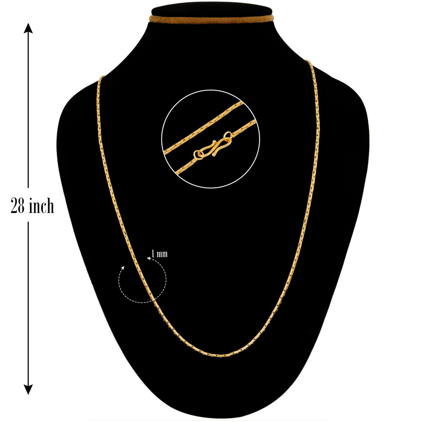 Thin Minimal Golden Chain with 18k Plating