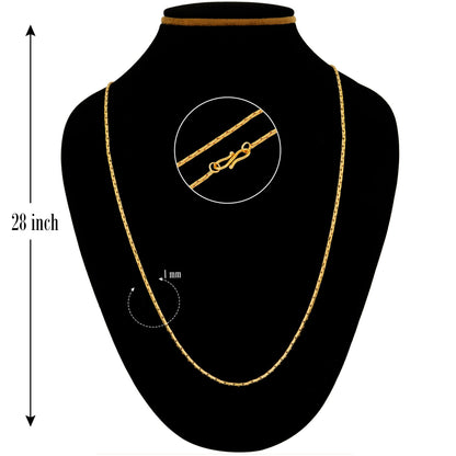 Thin Minimal Golden Chain with 18k Plating